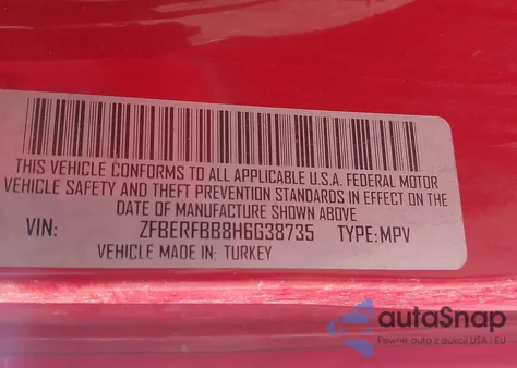 2017 Ram Promaster City Tradesman Slt из США, поврежденный, VIN ZFBERFBB8H6G38735